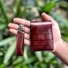HP Caddy smart leather wallet with keychain
