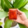 HP Caddy smart leather wallet back