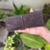 Leather handmade wallet full-grain pullup leather